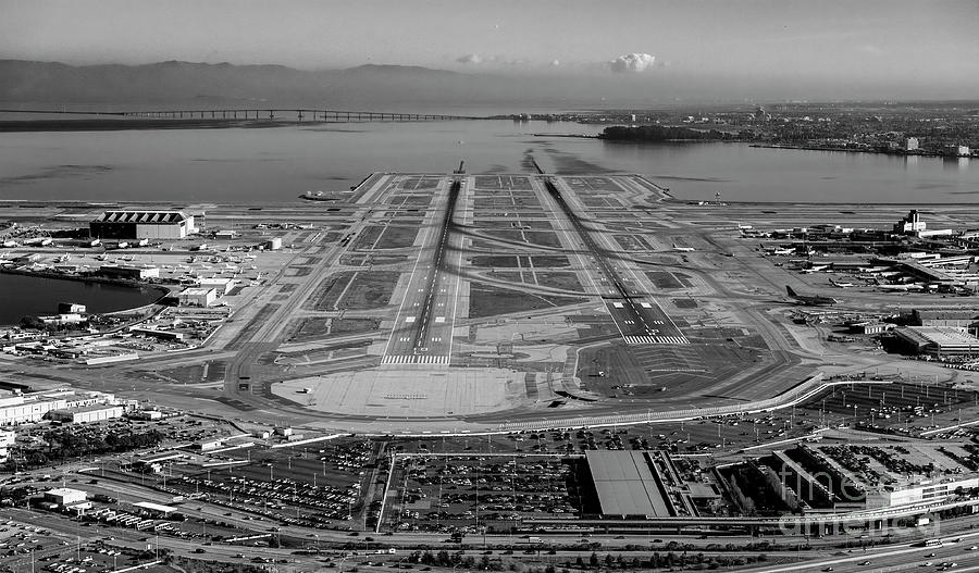 San Francisco International Airport Aerial View Photograph by David Oppenheimer
