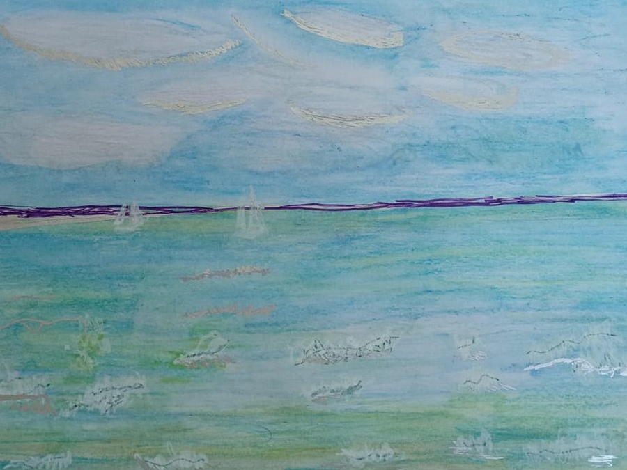 Sea shore #4 Drawing by Dr Loifer Vladimir