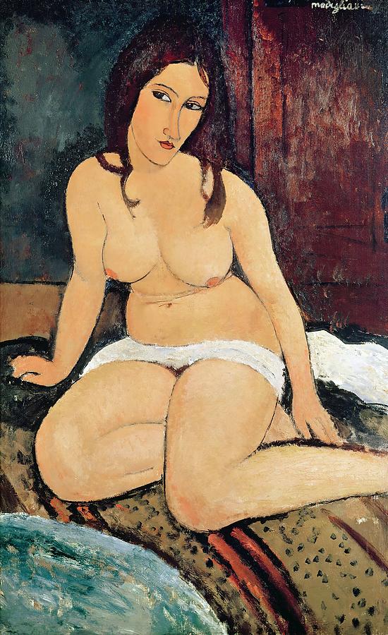 Seated Nude #5 Painting by Amedeo Modigliani