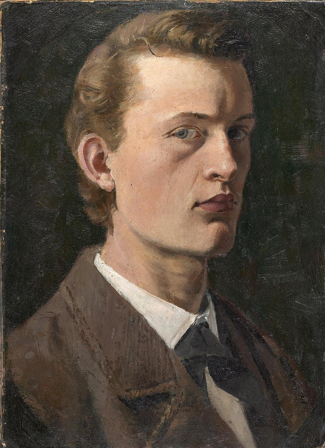 Edvard Munch Painting - Self Portrait  #4 by Edvard Munch