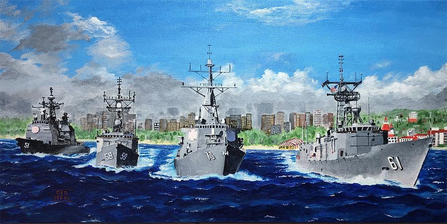 4 Ship Service Career Painting sample Painting by George Bieda