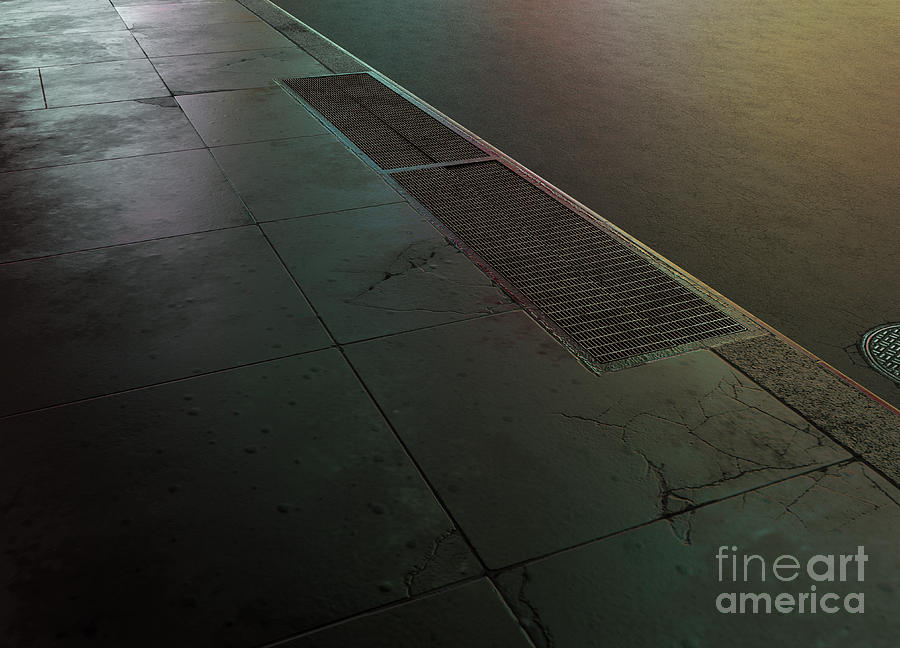 Sidewalk And Street Backdrop Digital Art by Allan Swart - Fine Art America