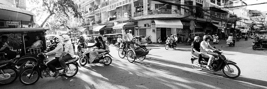 Siem Reap cambodia street motorbikes #4 Photograph by Sonny Ryse