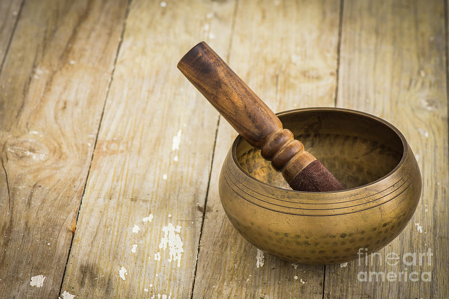 Singing bowl and zen #4 Photograph by Perry Van Munster
