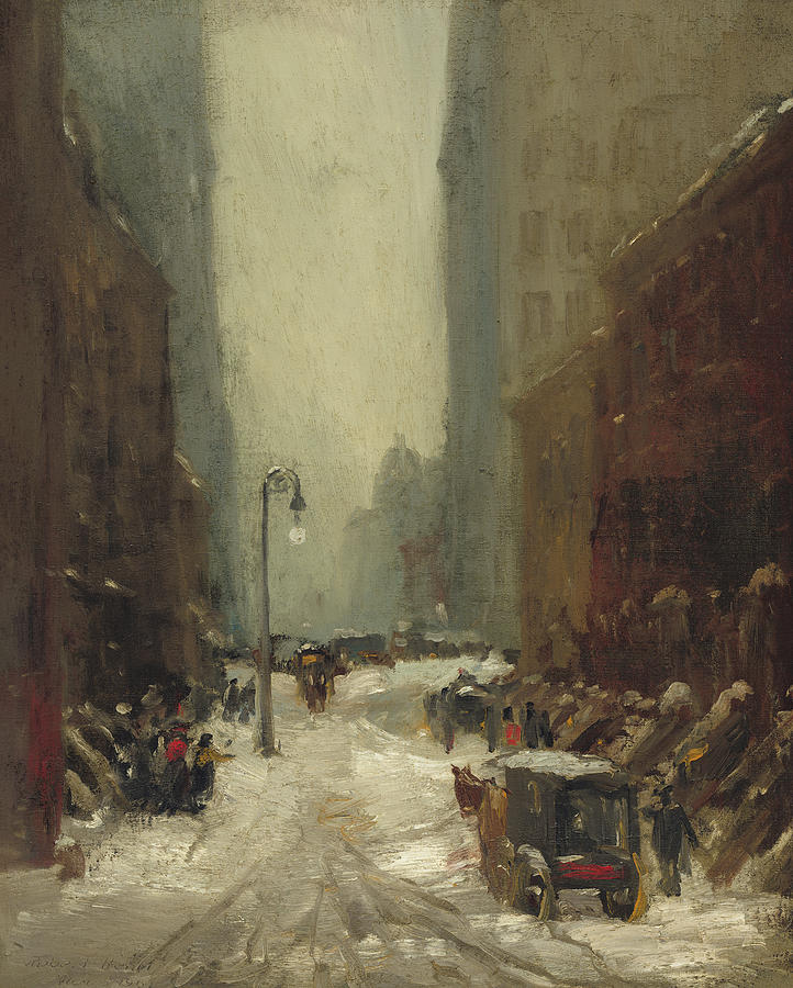 Winter Painting - Snow in New York #4 by Robert Henri