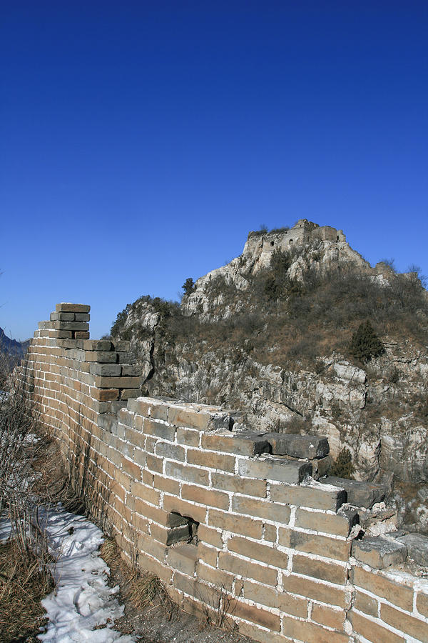 snow over the Great Wall #4 Photograph by MOAimage