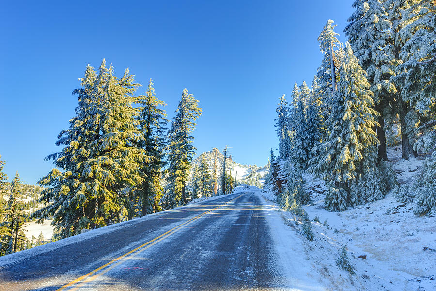 Snowy winter road #4 Photograph by Aiisha5