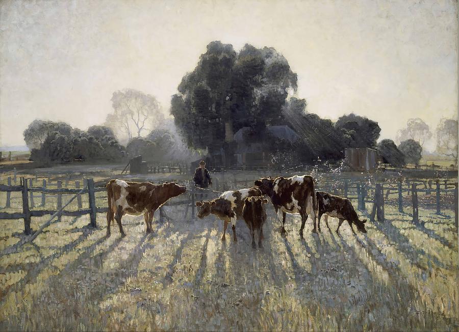 Spring Painting - Spring frost  #4 by Elioth Gruner