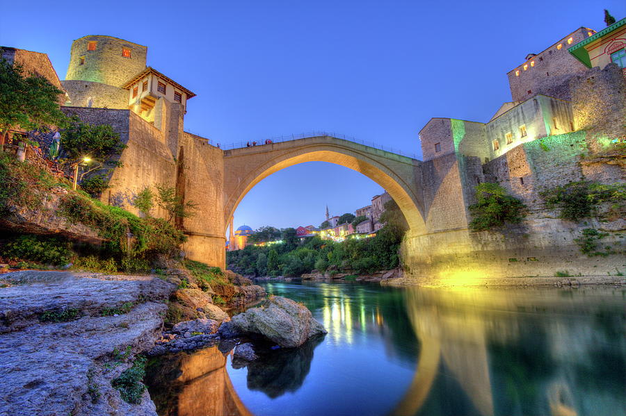 Stari Most, old bridge, Mostar, Bosnia and Herzegovina #4 Photograph by Elenarts - Elena Duvernay photo