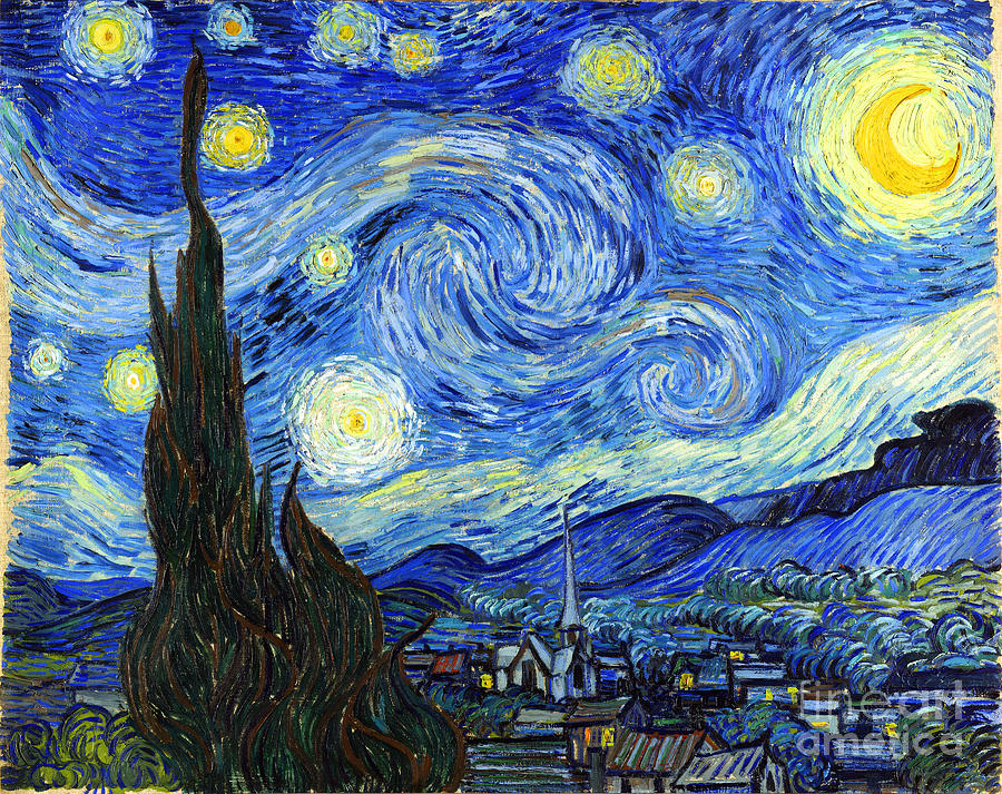 Starry Night 1889 Painting by Vincent  van Gogh