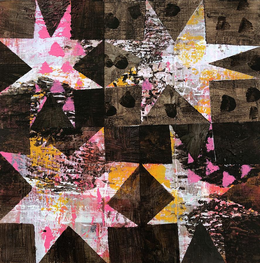 4 Stars Against Brown Painting by Cyndie Katz 4 Stars Against Brown Painting by Cyndie Katz