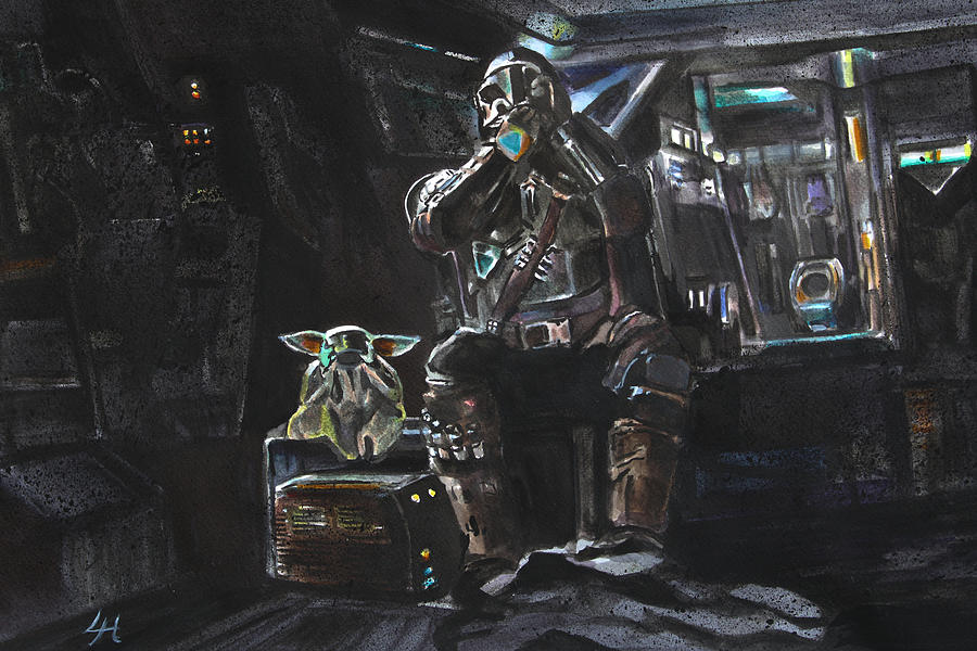 Starwars,the Mandolorian series #4 Painting by Lucia Hoogervorst