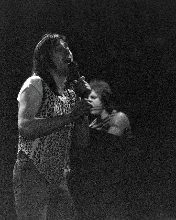 Concert Photograph - Steve Perry of Journey. December 1983 #4 by Dan Cuny