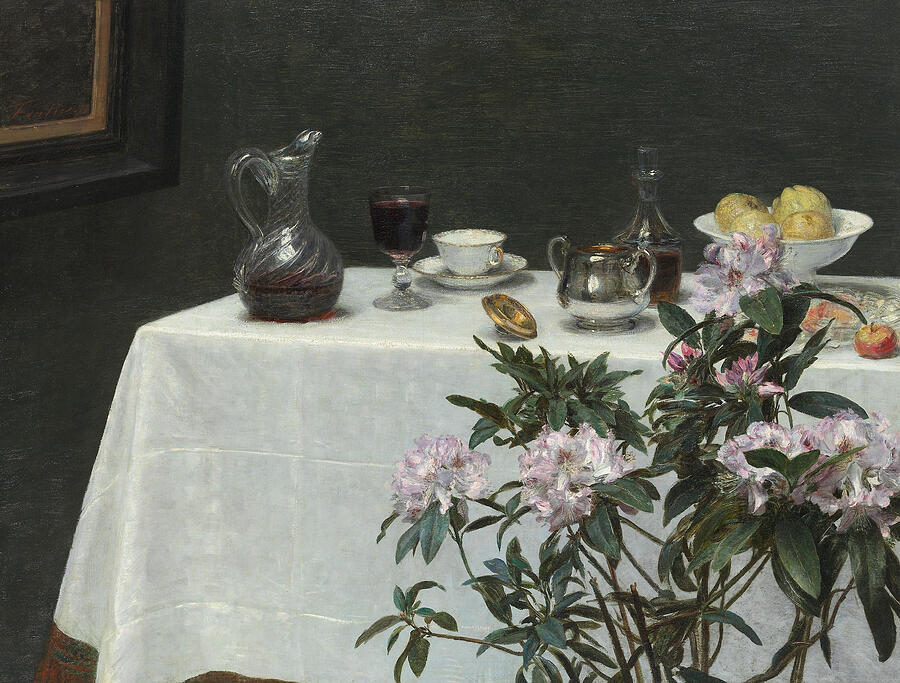 Still Life - Corner of a Table #4 Painting by Henri Fantin-Latour