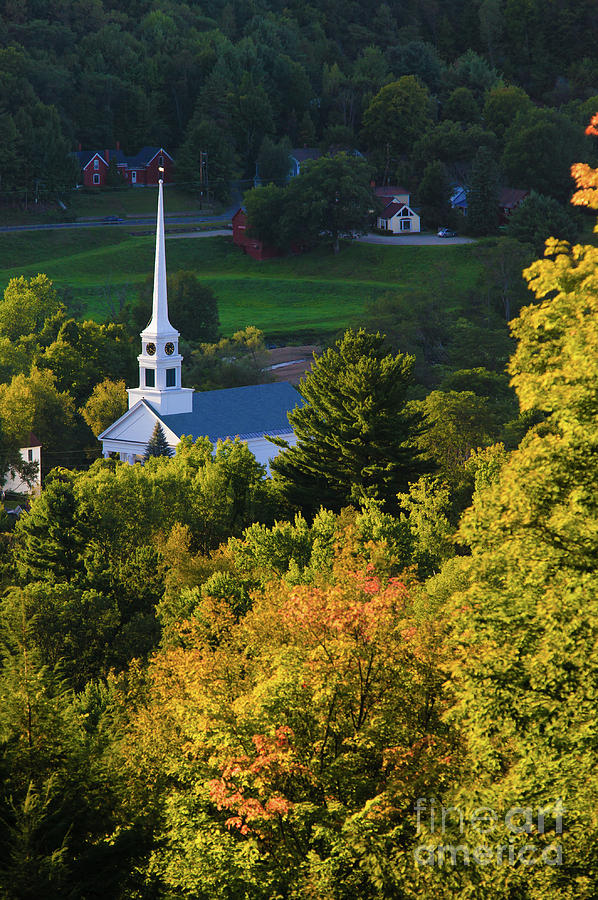 Stowe Village at Sunset Photograph by Don Landwehrle - Fine Art America