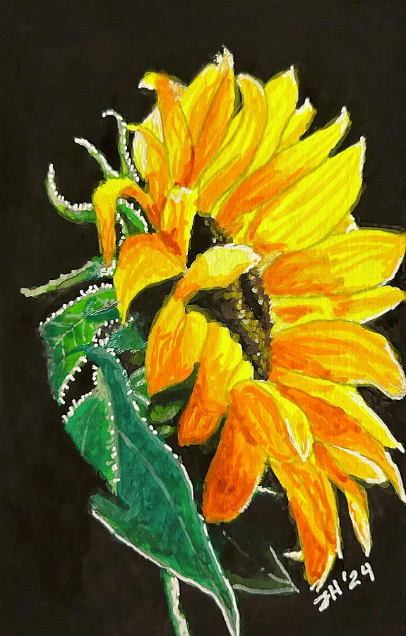 Sunflower #4 Painting by Jean Haynes