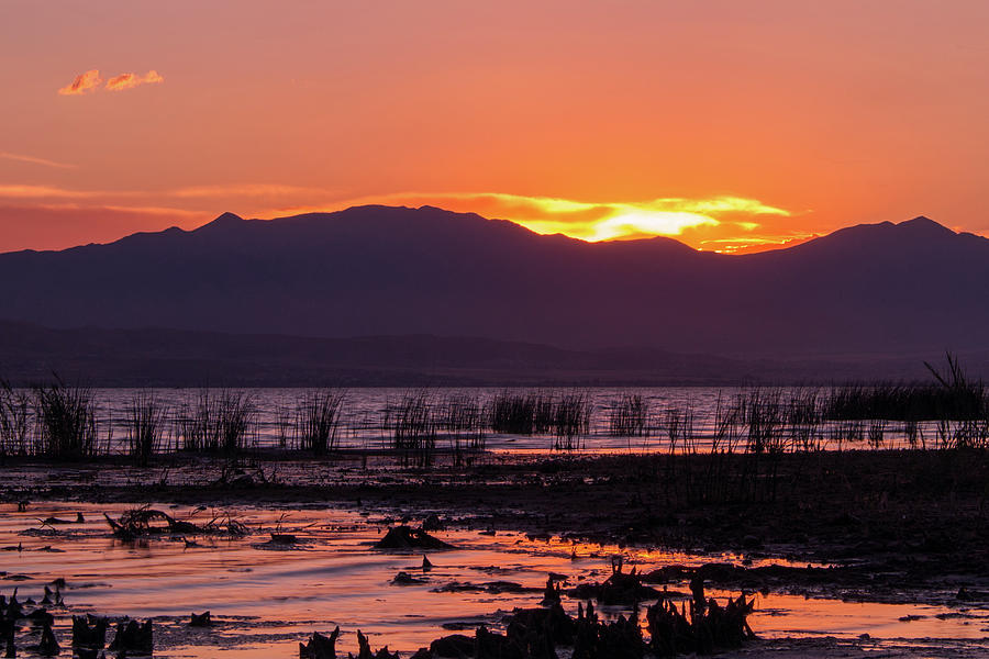 Sunset at Utah Lake #4 Photograph by K Bradley Washburn