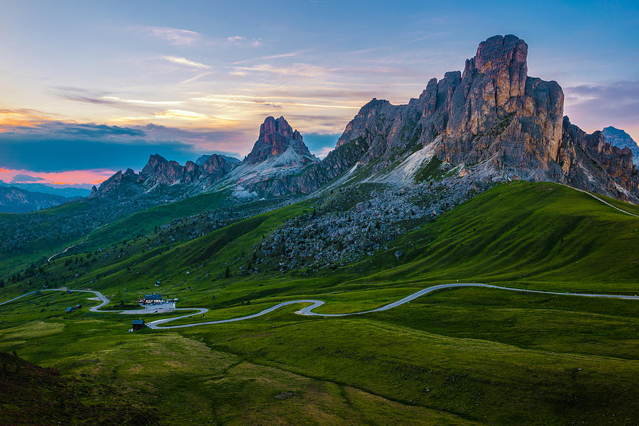 Sunset over Pass Giau. Dolomites alps. Italy #4 Photograph by Katerinasergeevna