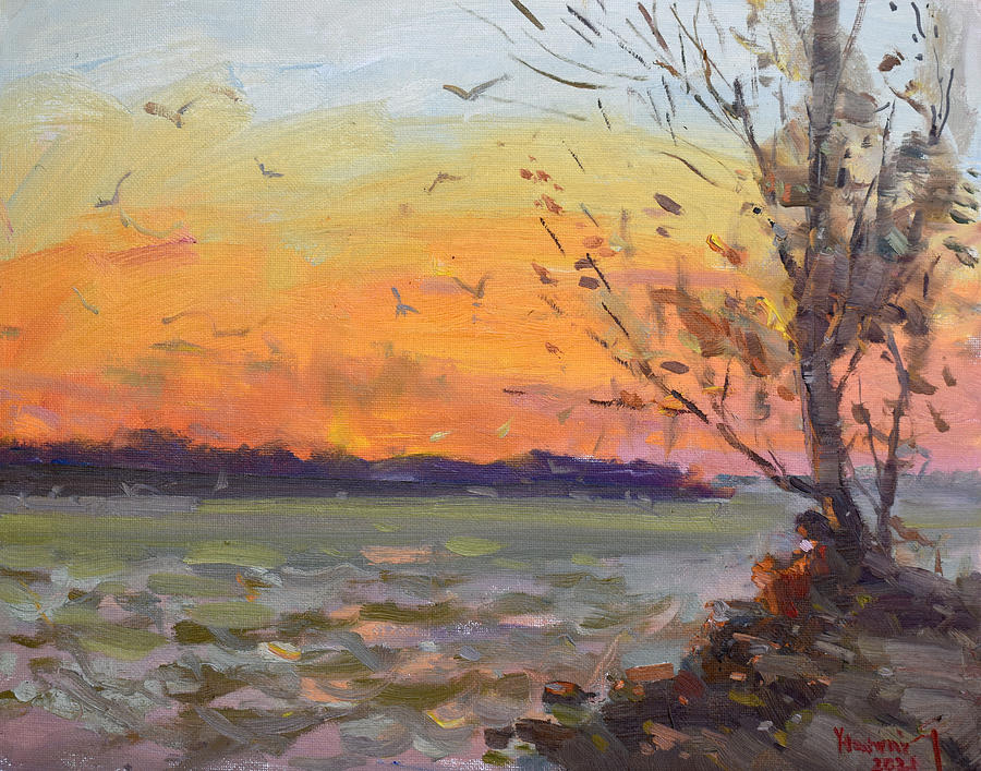 Sunset Painting - Sunset #4 by Ylli Haruni