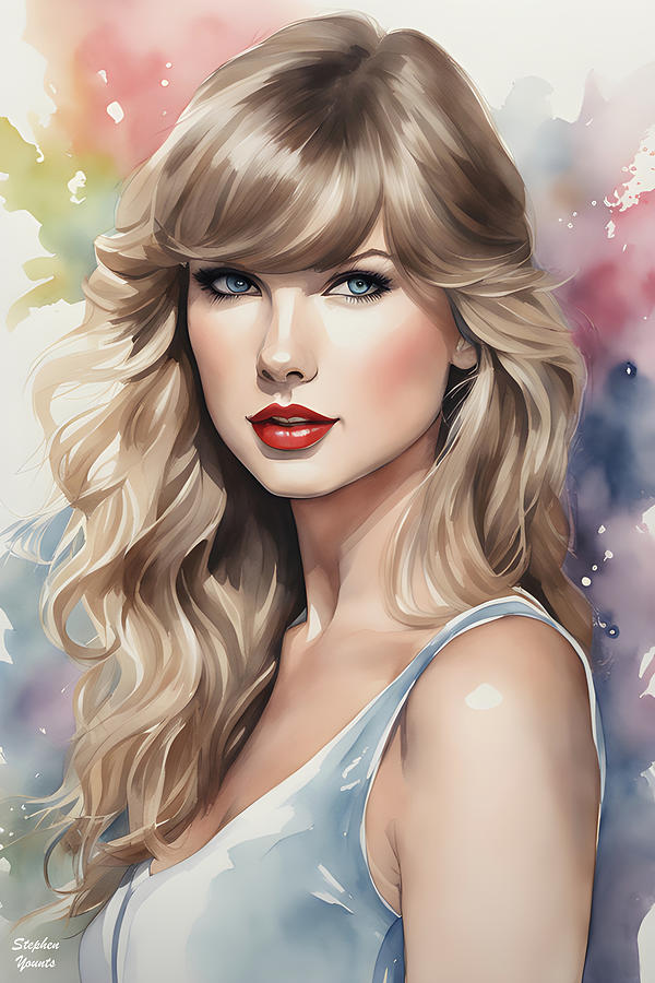 Taylor Alison Swift Digital Art - Taylor Swift #4 by Stephen Younts