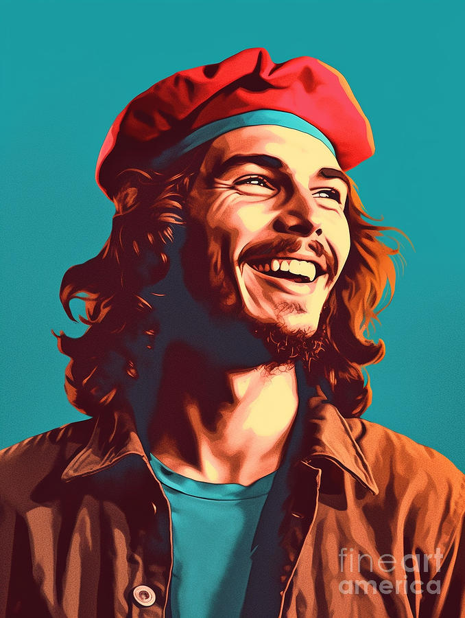 Teen  Che  Guevara  Happy  And  Smiling  Surreal  By Asar Studios Painting