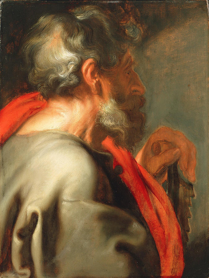 Anthony Van Dyck Painting - The Apostle Simon  #4 by Anthony van Dyck