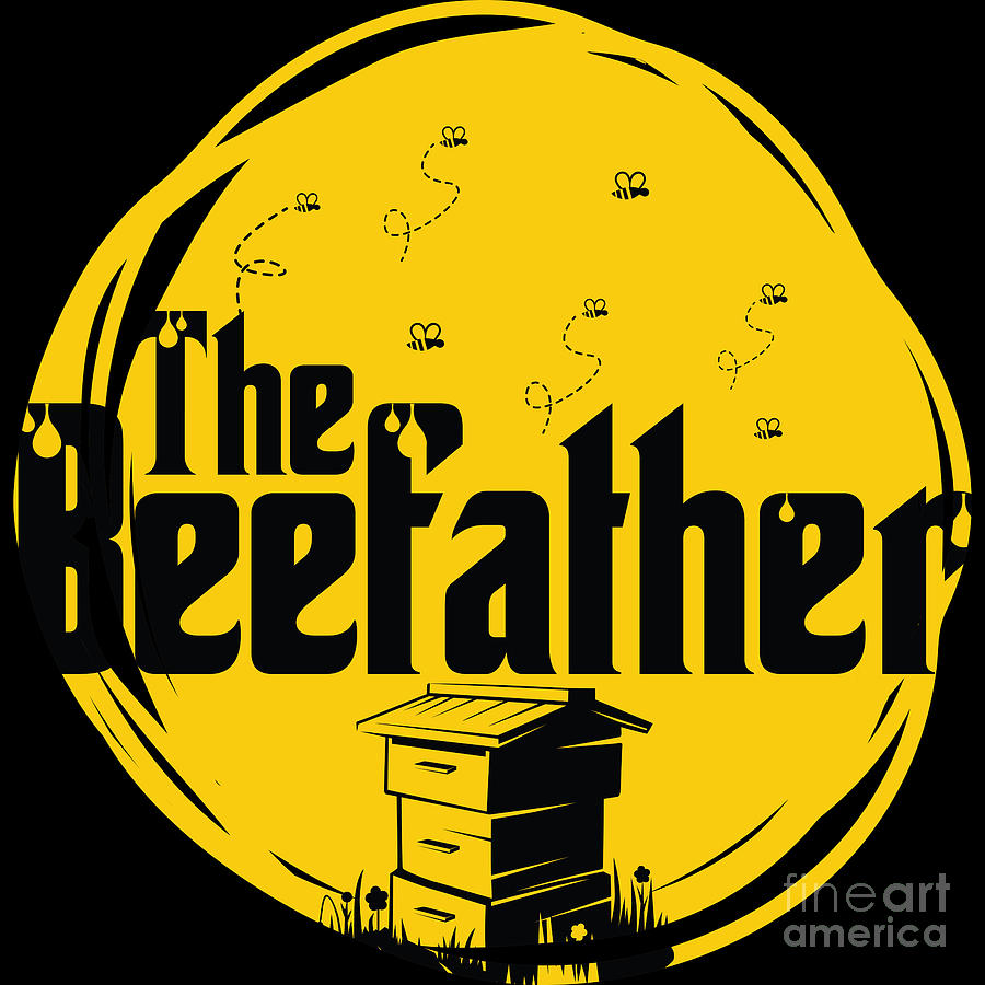 Nature Digital Art - The Beefather Bee Honey Beekeeper Honeycombs #4 by Mister Tee