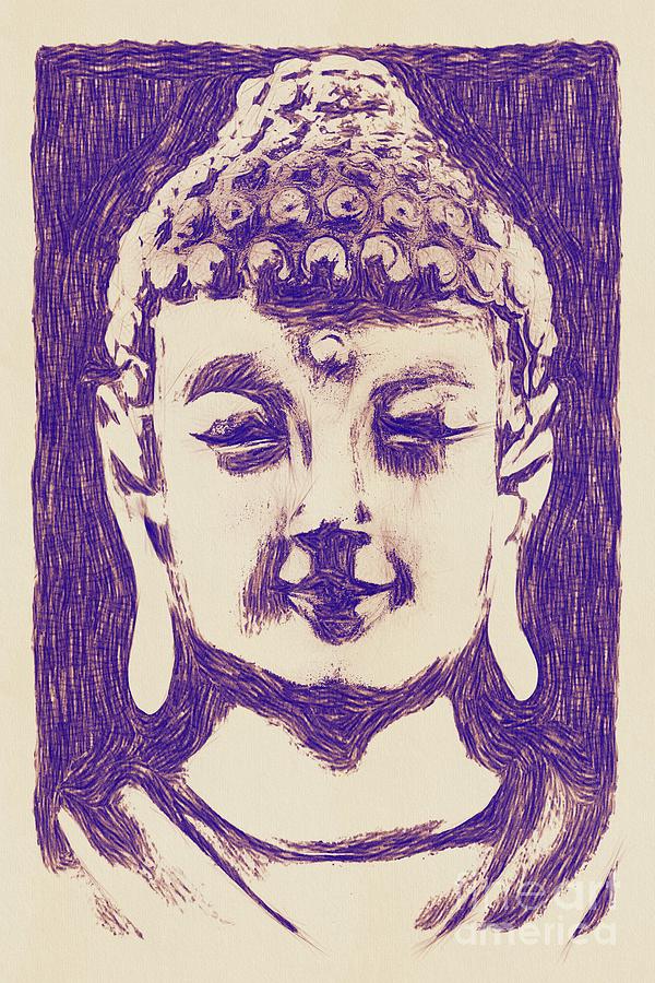 The Buddha #4 Drawing by Esoterica Art Agency