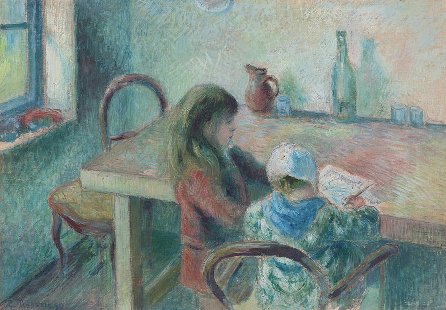 The Children #5 Drawing by Camille Pissarro