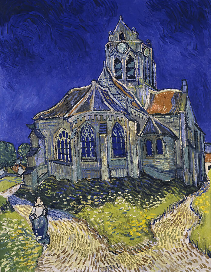 Vincent van Gogh - The Church In Auvers Sur Oise Painting by Alexandra Arts