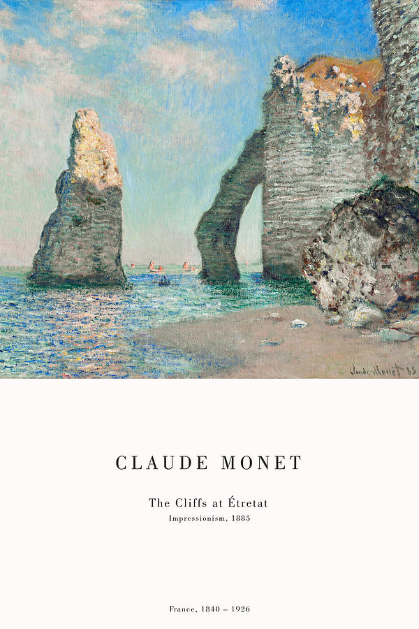 The Cliffs at Etretat Painting by Claude Monet - Fine Art America