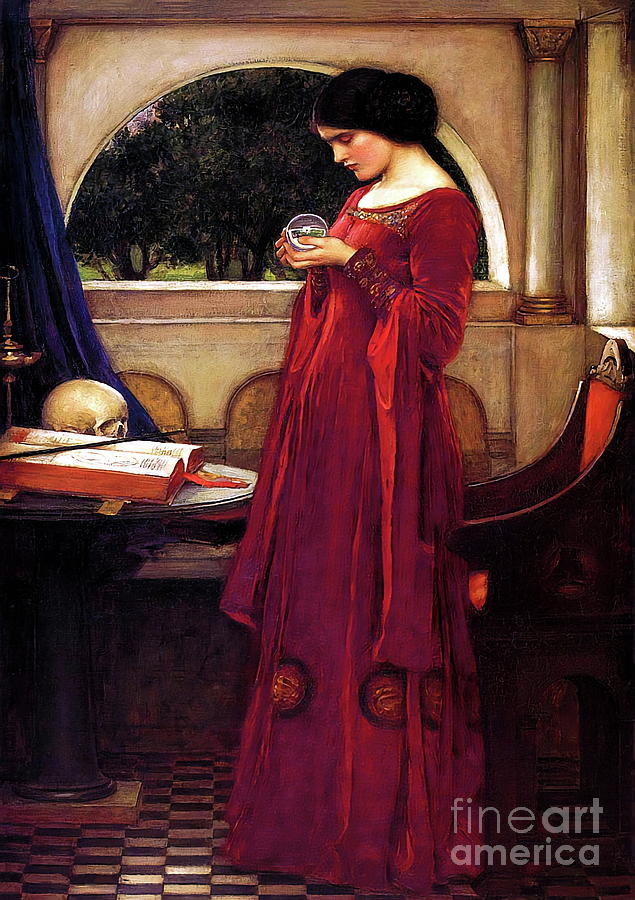 The Crystal Ball #4 Painting by John William Waterhouse