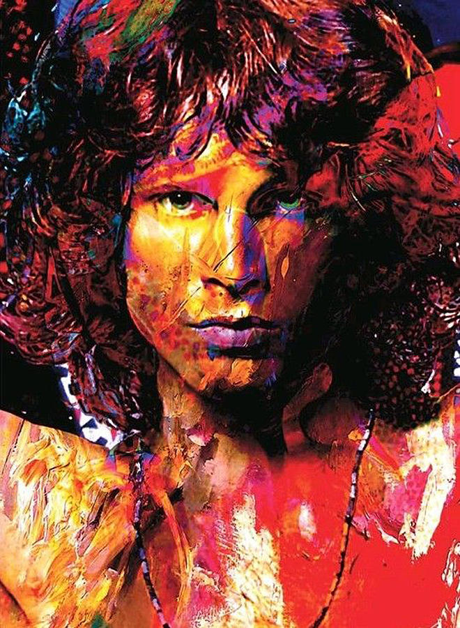 The doors jim morrison painting Drawing by Rosa RRivera - Fine Art America