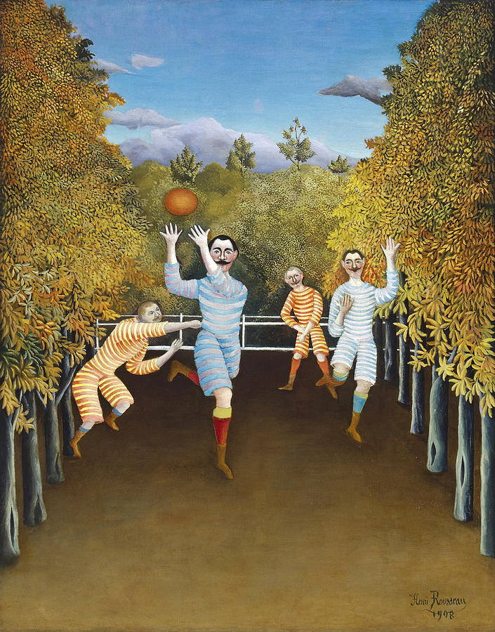 The Football Players #4 Painting by Henri Rousseau