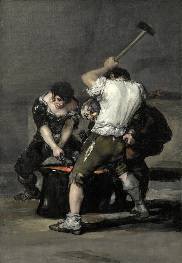Francisco Goya Painting - The Forge #4 by Francisco Goya