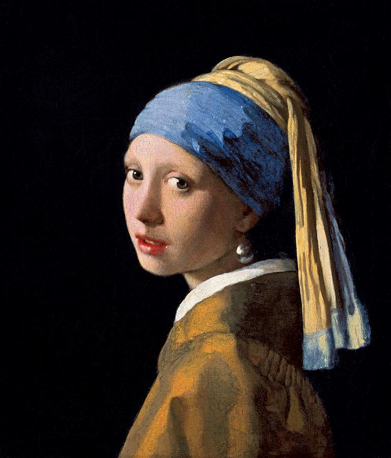 Impressionism Digital Art - The Girl with a Pearl Earring #4 by Johannes Vermeer