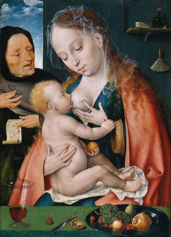 The Holy Family  #4 Painting by Joos van Cleve