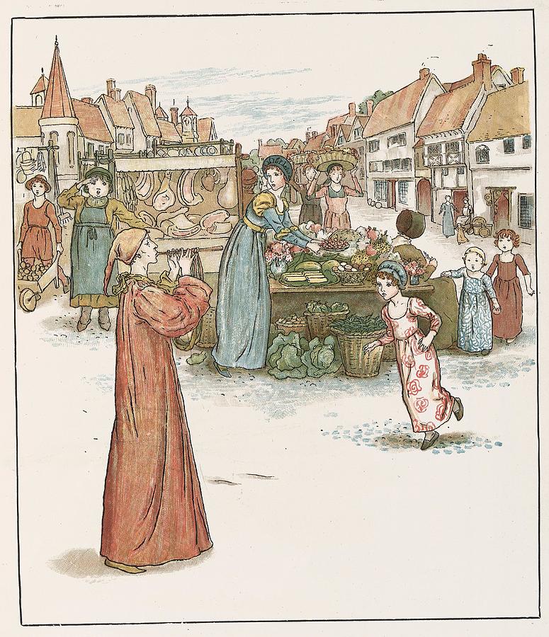 Fargo Movie Drawing - The Pied Piper of Hamelin Pl   art #4 by Kate Greenaway English