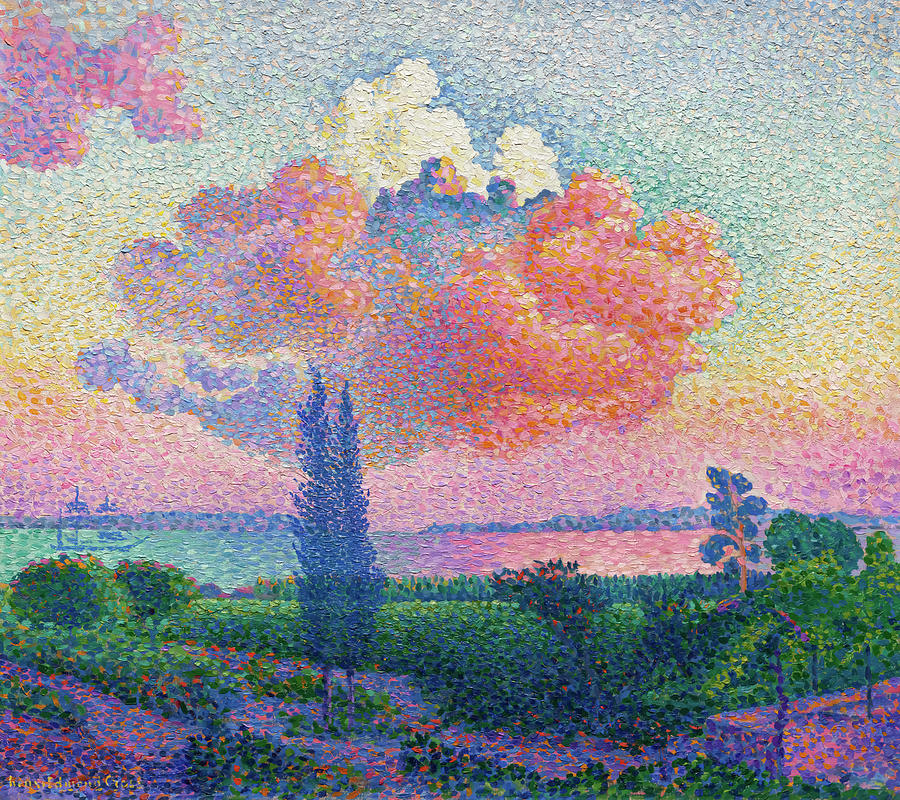 The Pink Cloud By Henri-edmond Cross Painting