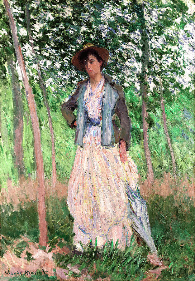 Claude Monet Painting - The Stroller #4 by Art Dozen