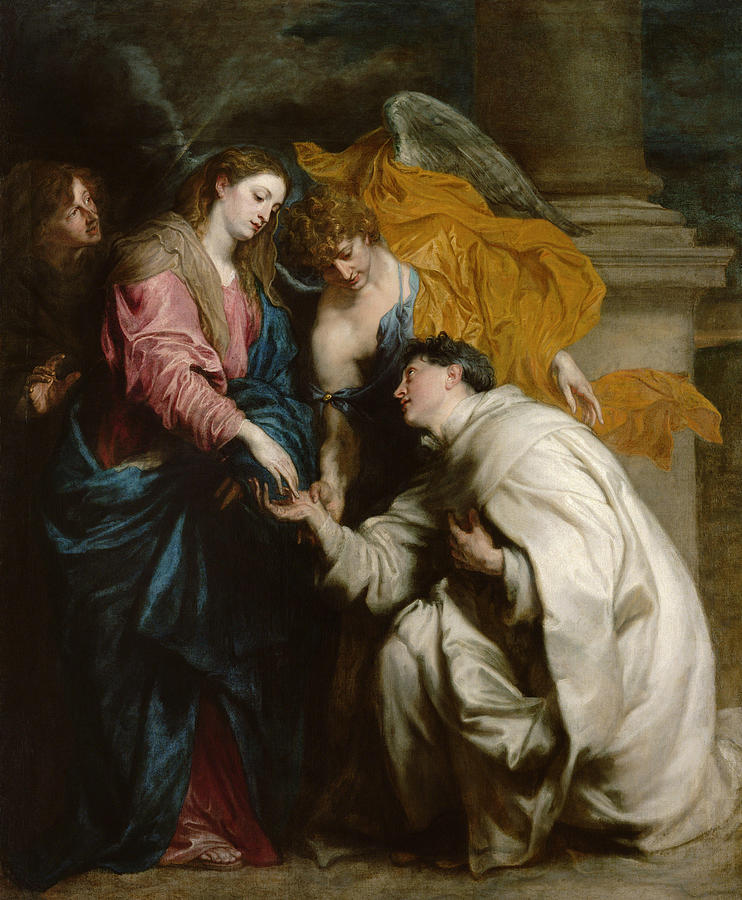Anthony Van Dyck Painting - The Vision of the Blessed Hermann Joseph  #4 by Anthony van Dyck