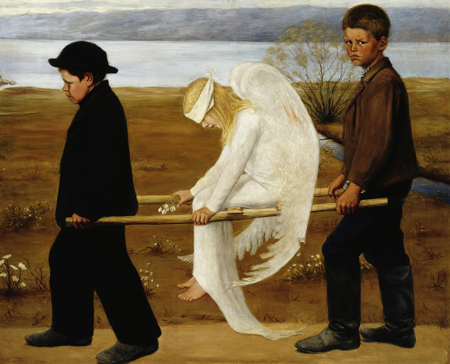 Fairy Painting - The Wounded Angel #4 by Hugo Simberg