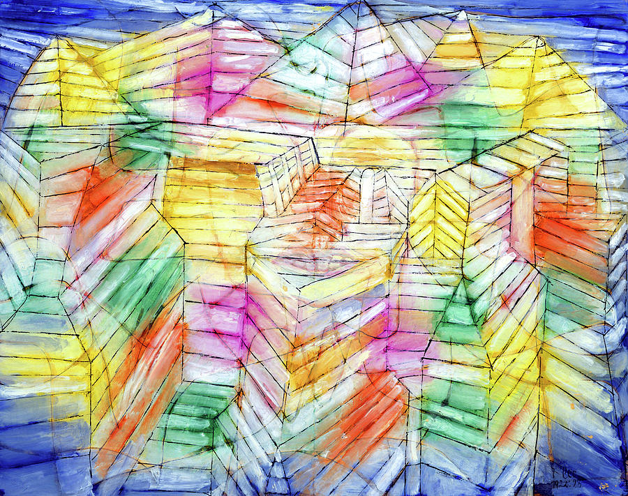 Paul Klee Painting - Theater Mountain Construction #4 by Jon Baran