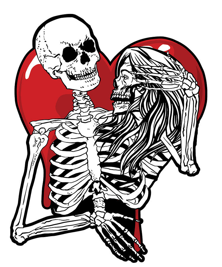 Till Death Midnight Lovers Gothic Skull Bones Aesthetic Dark Digital ...