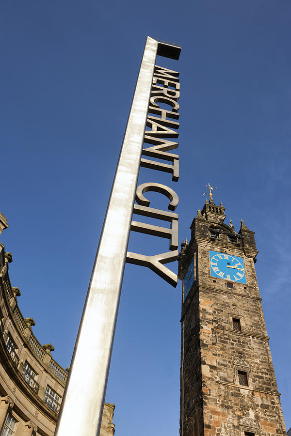 Tolbooth Steeple and Merchant City District Sign, Glasgow #4 Photograph by Theasis