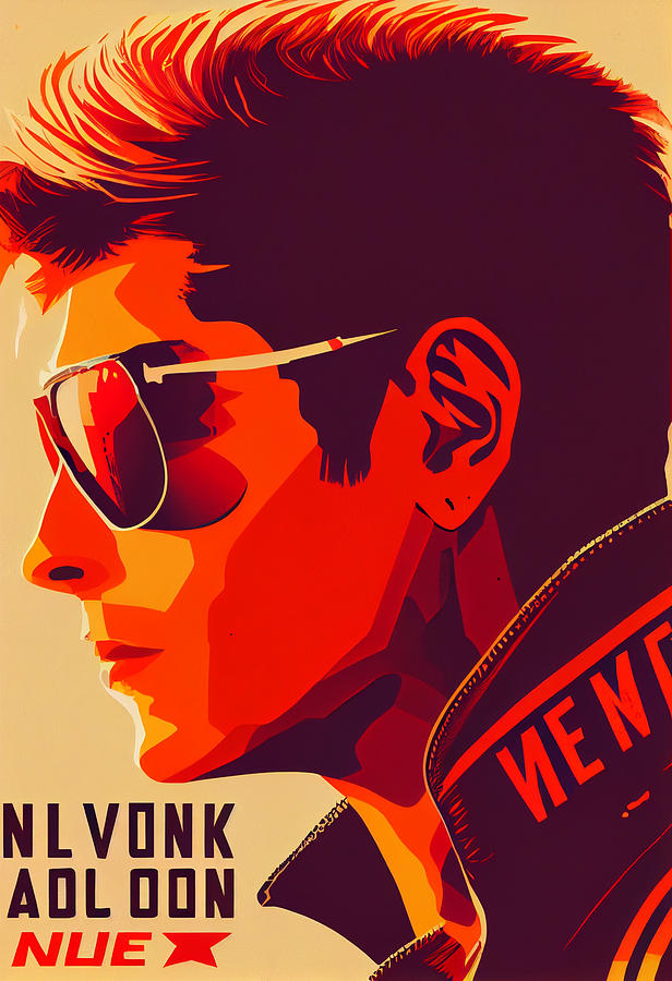 TOP GUN Maverick Minimalistic movie poster oil by Asar Studios Digital ...