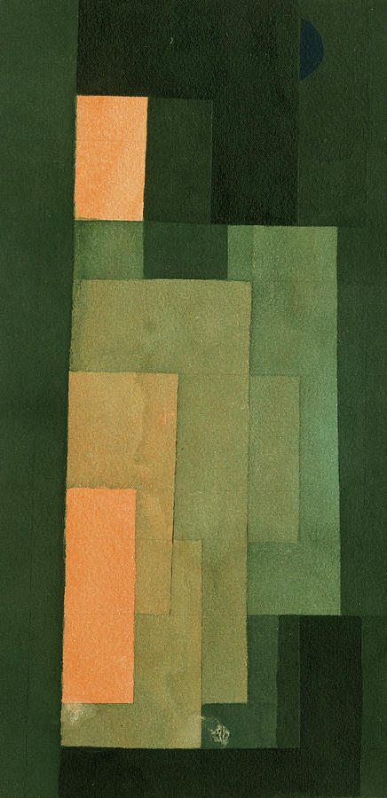 Paul Klee Painting - Tower in Orange and Green #4 by Paul Klee