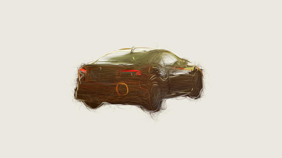 Toyota 86 TRD Special Edition Car Drawing #4 Digital Art by CarsToon Concept