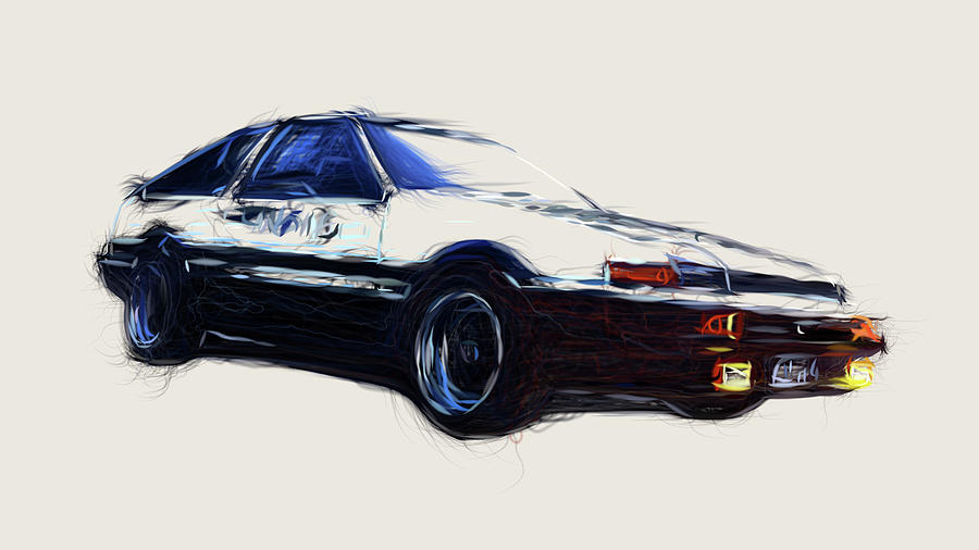 trueno ae86 drawing