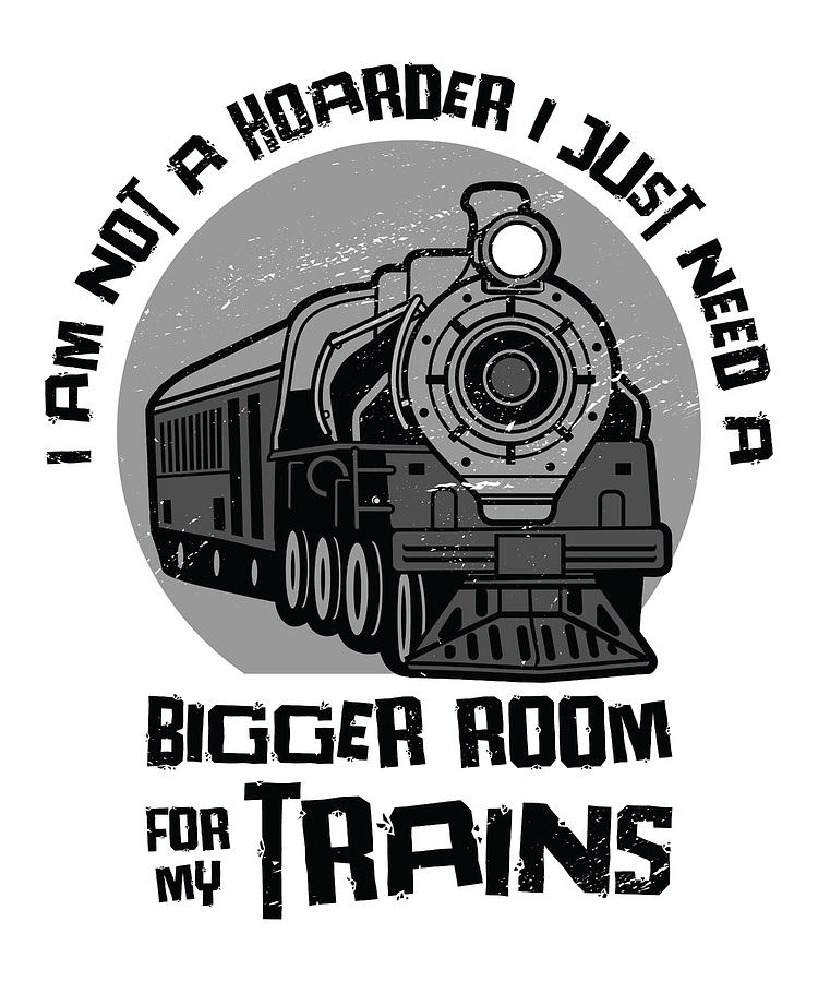 Train Digital Art - Train Model Railroad Builder Locomotive Train Fan #4 by Toms Tee Store